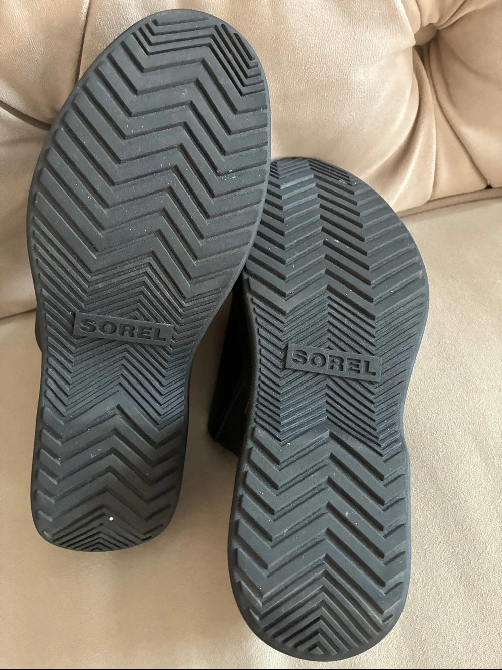 Sorel Women’s Black Wedge Slide Sandals